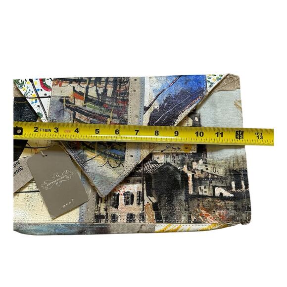 Anthropologie Painted Canvas Clutch Purse - Picture 5 of 16